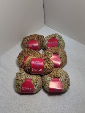 Filatura Di Crosa Dusk Tweed Yarn - Golden Brown Multi - 7 Balls NWT